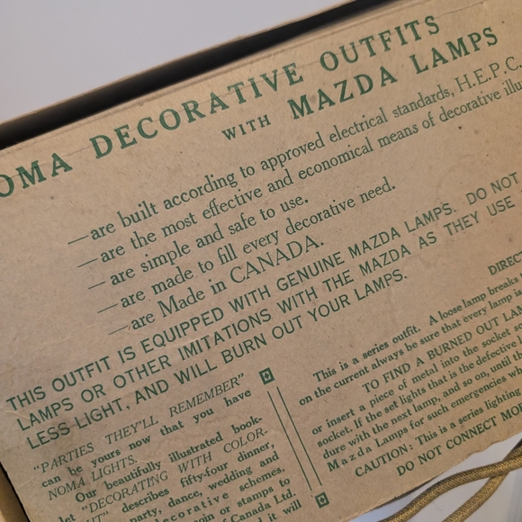 NOMA Decorative Lighting Outfit with Mazda Lamps Vintage String Lights - Picture 8 of 8